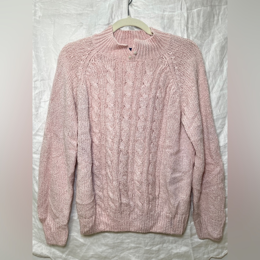 Karen Scott Blush Knit Sweater
